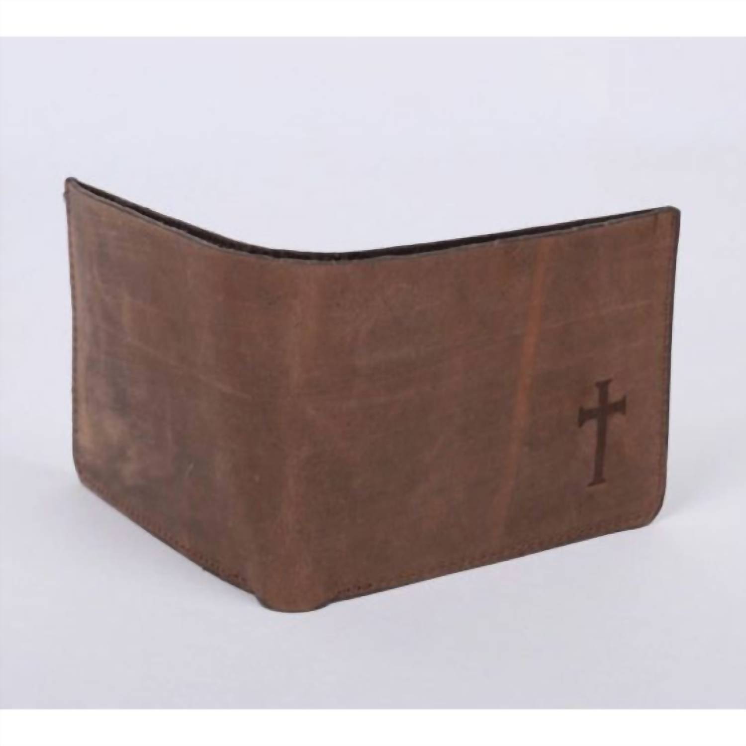 New Swanson Christian Products Men’s Genuine Buffalo Leather Cross Bifold Wallet